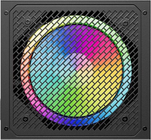 PSU 80+ Gold 850 Watt ATX Fully Modular Power Supply, 120mm Size and Low Noise RGB Fan 0 RPM with 25 RGB Lighting Modes, Full Mod Cables in Saudi Arabia