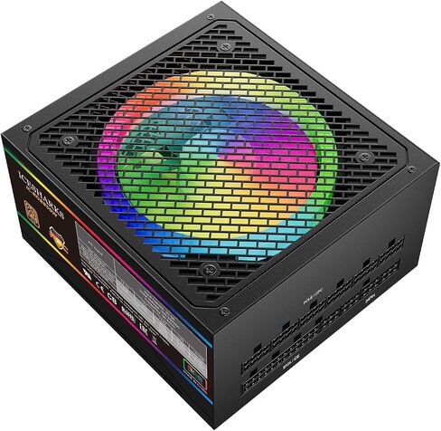 PSU 80+ Gold 850 Watt ATX Fully Modular Power Supply, 120mm Size and Low Noise RGB Fan 0 RPM with 25 RGB Lighting Modes, Full Mod Cables in Saudi Arabia