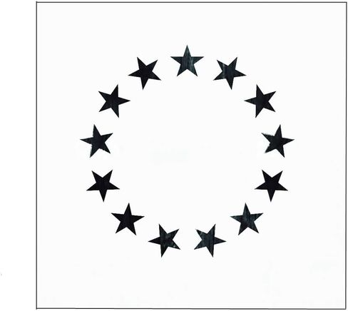 استنسل كبير للعلم العسكري الأمريكي للرسم على الخشب والنسيج والجدران والبخاخة + المزيد | قالب مايلر 10-14 بوصة قابل لإعادة الاستخدام (13 نجمة) in Kuwait