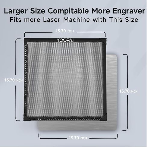 YOOPAI Honeycomb Laser Bed 400x400mm Laser Engraving Working Table with Aluminum Panel for Laser Cutter Engraver Accessories, Desktop Protection, Fast Heat & Smoke-Dissipation 15.7"x15.7" in Saudi Arabia