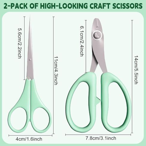 2Pcs Craft Scissors, Fondant Sugar Craft Scissor, Multipurpose Fabric Scissors Tool Set Great for Office, Sewing, Arts, School and Home Supplies in Kuwait