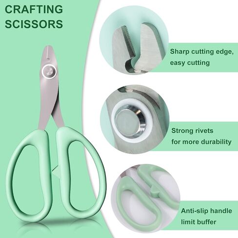 2Pcs Craft Scissors, Fondant Sugar Craft Scissor, Multipurpose Fabric Scissors Tool Set Great for Office, Sewing, Arts, School and Home Supplies in Kuwait