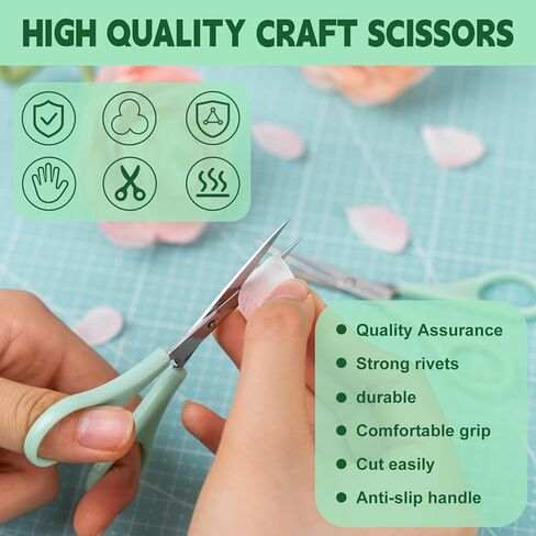 2Pcs Craft Scissors, Fondant Sugar Craft Scissor, Multipurpose Fabric Scissors Tool Set Great for Office, Sewing, Arts, School and Home Supplies in Kuwait
