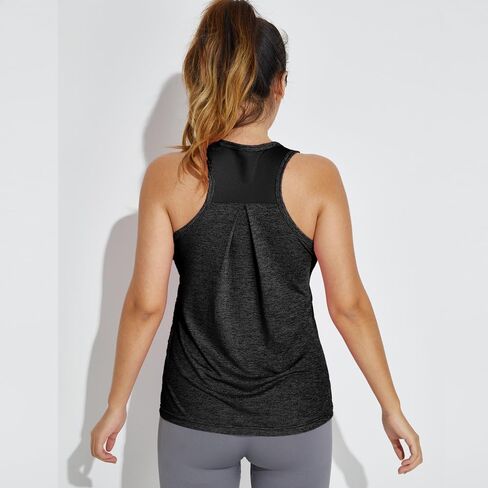 Women's Workout Tops, Athletic Yoga Shirts Loose Fit Racerback Tank Top, Sleeveless Muscle Tank Tops for Yoga Exercise Gym in Saudi Arabia
