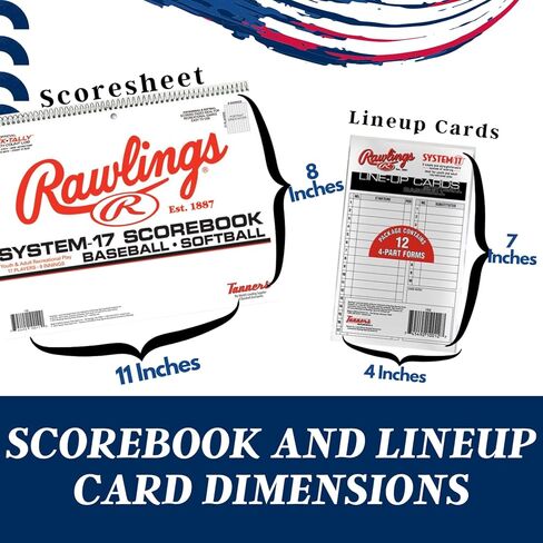 نظام 17 سجل نتائج البيسبول والكرة اللينة و24 بطاقة تشكيلة، مع قلم كوفي - كتاب مريح لحفظ نتائج الكرة اللينة والبيسبول وحزمة التدريب على بطاقات الترتيب in Kuwait