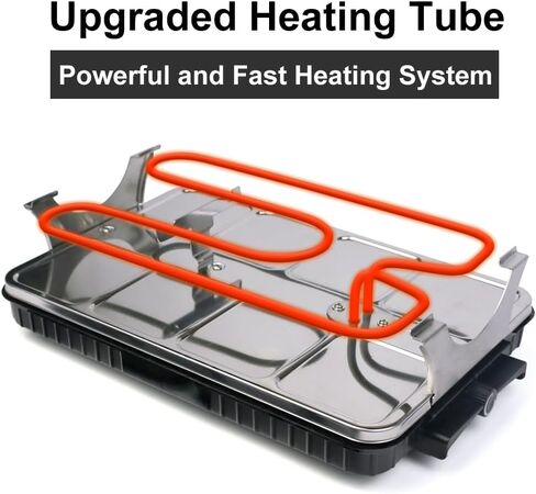 طاولة شواء كورية مزدوجة راكليت هيباتشي شواية كهربائية داخلية 2 في 1 لوحة شواء غير لاصقة وحجر طهي من الرخام الطبيعي، درجة حرارة قابلة للتعديل مع 8 مقالي و8 ملاعق خشبية in Kuwait