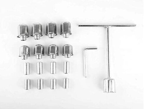 4 قطع 16 بوصة من الفولاذ المقاوم للصدأ المصقول ذو العجلات المزدوجة، مسمار جميل المظهر على غطاء العجلة، 8 أغطية عجلات تناسب Ford F350 1974-1998؛E350/E450 1992-2021؛Dodge Ram 3500 1974-1999 C16F80 in Kuwait