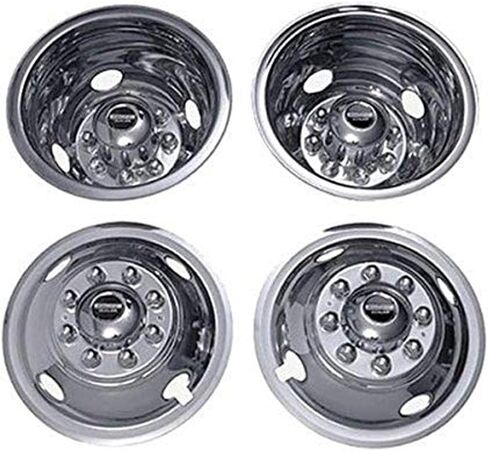 Pacific Dualies 35-1608 Polished 16 Inch 8 Lug Stainless Steel wheel Stimulator Kit for Ford E350/E450 2008-2019, F350 2WD & 4WD 1988-1998 in Saudi Arabia