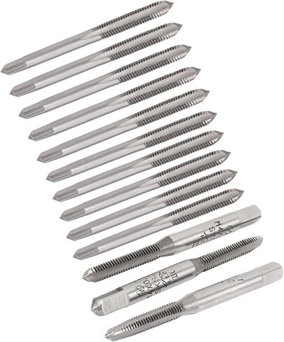 uxcell M4 x 0.7 Metric Hand Taps SKS2 High Speed Steel Straight 3 Flutes Bottoming Taper 13 Pcs in Saudi Arabia