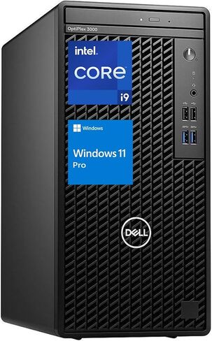 Dell OptiPlex 3000 Series Business Tower Desktop, Intel Core i9-12900K, 64GB RAM, 2TB SSD, Wi-Fi 5, DVD-RW, HDMI, Wired KB & Mouse, Windows 11 Pro, Black in Saudi Arabia