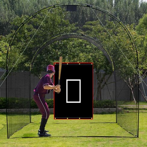 Baseball Batting Cage Net,Portable Batting Cage with Carry Bag,Batting Cages for Backyard 13X10X10FT in Saudi Arabia