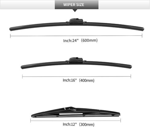 Replacement for Kia Niro 2017 2018 2019 2020 2021 2022 Front Wiper Blades-Windshield Wiper Blades Original Equipment Replacement - 26"/16" (Set of 2) U/J HOOK in Kuwait