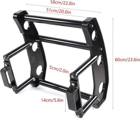 Acouto Bull Bar Grille Guard for Ford Mustang 2015‑2019 Car Bull Bar Brush Push Front Bumper Grill Guard Protector Removable YC101372 Carbon Steel in Saudi Arabia