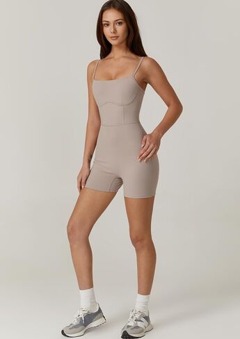 QINSEN Sexy Womens Spaghetti Straps Bodycon Stretch Rompers High Waist Short Jumpsuit Outfits in Saudi Arabia