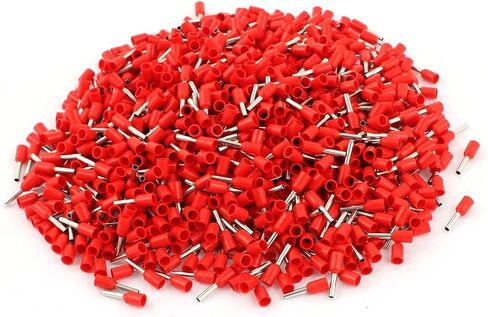 uxcell a16090300ux0327 16 AWG 1.5mm2 Insulated Cord End Wire Ferrules Terminal VE1508 Red (Pack of 1000) in Saudi Arabia