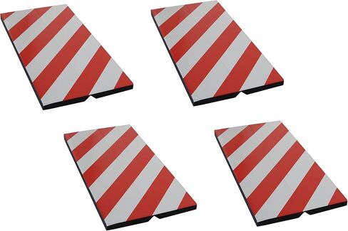 واقيات زوايا ذاتية اللصق، مصنوعة من المطاط الرغوي، لحماية مواقف السيارات، مقاس 17.3 × 9.8 × 0.8 بوصة، مع شرائط عاكسة باللون الأحمر والأبيض. (عبوة من 4 قطع) in Kuwait