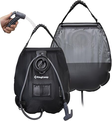 KingCamp Solar Shower Bag for Camping, Lightweight Shower Bag, Durable, Leak-Proof Design with Thermometer, Removable Hose, Switchable Shower Head, Portable Solar Shower for Camping in Saudi Arabia