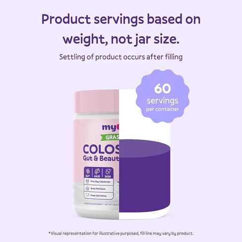 Colostrum Powder Premium | Gut Health & Bloating, Hair Growth & Skin Glow, Immunity | Natural Flavor Strawberries & Cream | Grass-Fed Bovine Colostrum Supplement | High IgG, Gluten Free, Bioactives in Saudi Arabia