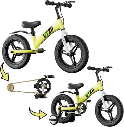 Balance Bike 2 in 1 with Pedals Brake Training Wheels Kickstand Pneumatic tyre,for Kids 2-7 Years Old,Kids Bike 12 14 16 inch in Saudi Arabia