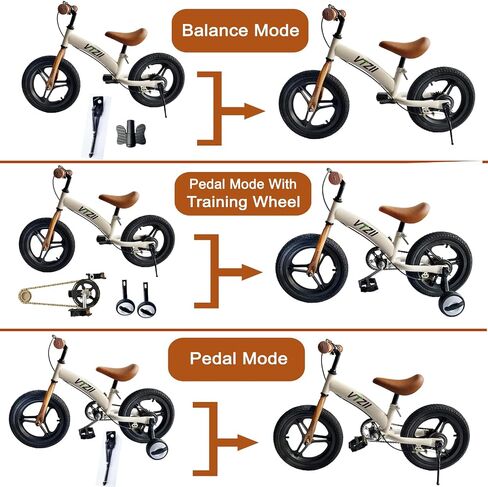 Balance Bike 2 in 1 with Pedals Brake Training Wheels Kickstand Pneumatic tyre,for Kids 2-7 Years Old,Kids Bike 12 14 16 inch in Saudi Arabia