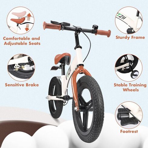 Balance Bike 2 in 1 with Pedals Brake Training Wheels Kickstand Pneumatic tyre,for Kids 2-7 Years Old,Kids Bike 12 14 16 inch in Saudi Arabia