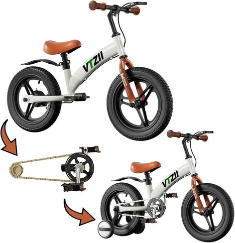 Balance Bike 2 in 1 with Pedals Brake Training Wheels Kickstand Pneumatic tyre,for Kids 2-7 Years Old,Kids Bike 12 14 16 inch in Saudi Arabia