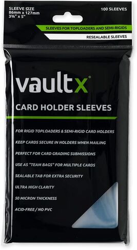أكمام حامل بطاقات Vault X - حقائب فريق من مادة البولي بروبيلين لحاملات البطاقات العلوية الصلبة وحاملي البطاقات شبه الصلبة (100 قطعة) in Kuwait