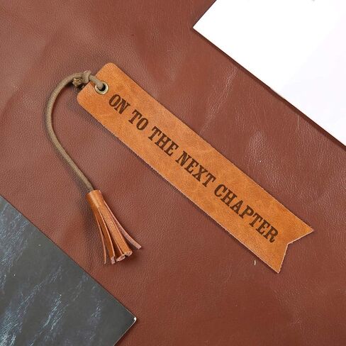 On The Next Chapter Leather Bookmark - Wedding Reader & Party Gift - Engraved Wedding Favor in Kuwait