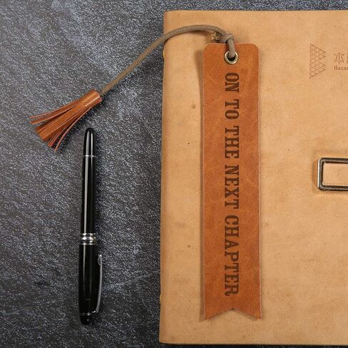 On The Next Chapter Leather Bookmark - Wedding Reader & Party Gift - Engraved Wedding Favor in Kuwait