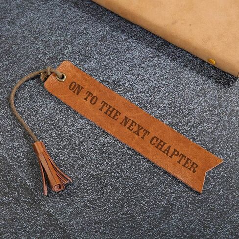 On The Next Chapter Leather Bookmark - Wedding Reader & Party Gift - Engraved Wedding Favor in Kuwait