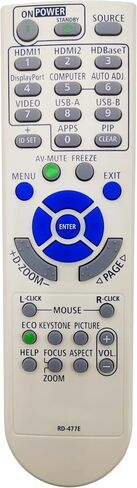 RD-469E Projector Remote Control Replacement | [INTECHING Make] For use with NEC NP-M282X M283X M302 M303WS M322 M323 M332XS M333XS M352WS M353WS M362 M363 M402 M403 ME301 in Kuwait