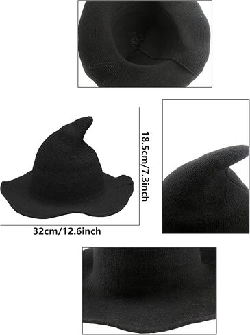 4 Pack Halloween Witch Hat Wool Witch Hats for Halloween Party Decor in Saudi Arabia