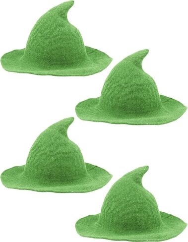 4 Pack Halloween Witch Hat Wool Witch Hats for Halloween Party Decor in Saudi Arabia