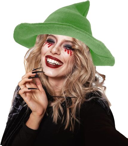 4 Pack Halloween Witch Hat Wool Witch Hats for Halloween Party Decor in Saudi Arabia