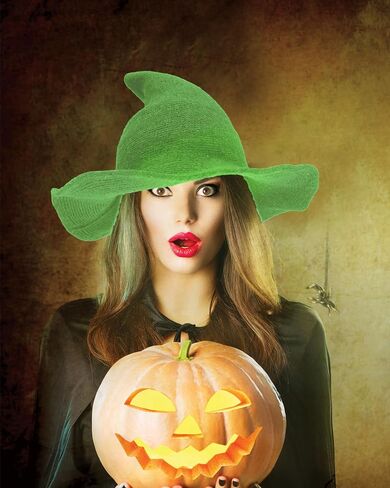 4 Pack Halloween Witch Hat Wool Witch Hats for Halloween Party Decor in Saudi Arabia