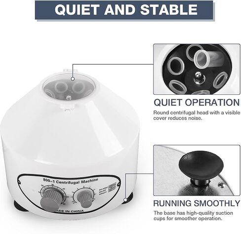 جهاز طرد مركزي للمختبر 6 × 20 مل جهاز طرد مركزي للمختبر المكتبي مع مؤقت وتحكم في السرعة لبلازما الدم PRP، 4000 دورة في الدقيقة، 110 in Kuwait