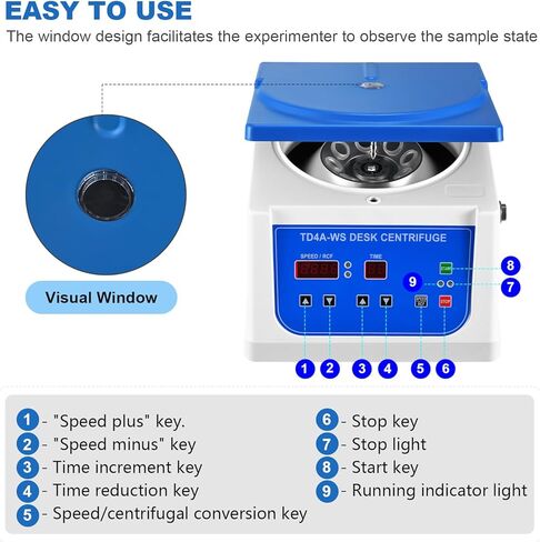 جهاز الطرد المركزي المكتبي PRP Centrifuge Lab مع دوار مكان 12 × 10 مل، سرعة متغيرة 110 فولت 500-4000 دورة في الدقيقة جهاز طرد مركزي فوق الطاولة، مؤقت 90 دقيقة in Kuwait