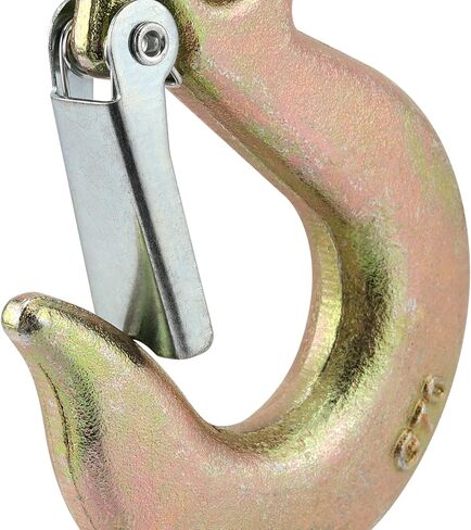 4 قطع خطافات سلسلة 3/8 بوصة، خطاف منزلق شديد التحمل، خطاف إمساك مع مزلاج، خطاف منزلق من الفولاذ المطروق للمقطورة، التعليق والرفع، سعة 6613 رطل، ذهبي in Kuwait