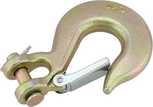 4 قطع خطافات سلسلة 3/8 بوصة، خطاف منزلق شديد التحمل، خطاف إمساك مع مزلاج، خطاف منزلق من الفولاذ المطروق للمقطورة، التعليق والرفع، سعة 6613 رطل، ذهبي in Kuwait