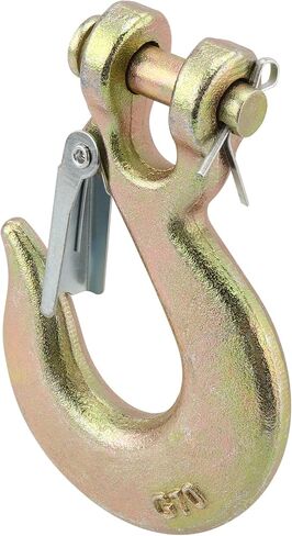 4 قطع خطافات سلسلة 3/8 بوصة، خطاف منزلق شديد التحمل، خطاف إمساك مع مزلاج، خطاف منزلق من الفولاذ المطروق للمقطورة، التعليق والرفع، سعة 6613 رطل، ذهبي in Kuwait