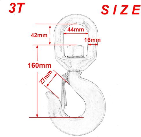 7 Ton Swivel Hook Heavy Duty, 7 Ton Swivle Lifting Hook,15400 Lbs Swivel Lift Hook for Hoisting in Saudi Arabia