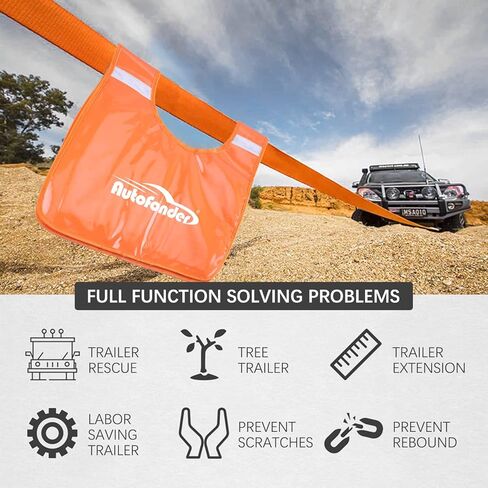 مجموعة أدوات سحب السحب الحركية 11 - مجموعة أدوات الاسترداد للطرق الوعرة 4 × 4، 3 أشرطة خطف، 2 أغلال على شكل حرف D، كتلة خطف، مجرفة بقاء قابلة للطي، جهاز تفريغ الهواء من الإطارات، قفازات جلدية، أداة ترطيب الونش، حقيبة تروس، حبل سحب عالي التحمل in Kuwait