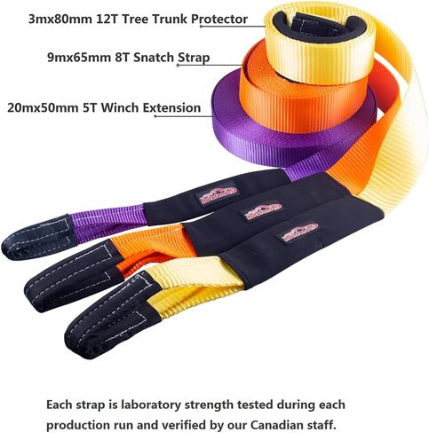 مجموعة أدوات سحب السحب الحركية 11 - مجموعة أدوات الاسترداد للطرق الوعرة 4 × 4، 3 أشرطة خطف، 2 أغلال على شكل حرف D، كتلة خطف، مجرفة بقاء قابلة للطي، جهاز تفريغ الهواء من الإطارات، قفازات جلدية، أداة ترطيب الونش، حقيبة تروس، حبل سحب عالي التحمل in Kuwait