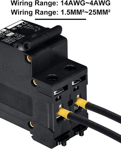 DIHOOL DC Circuit Breaker 20 Amp Solar Disconnect Switch 2P 1000V for PV, UPS, RV Battery,DIN Rail Mount in Kuwait