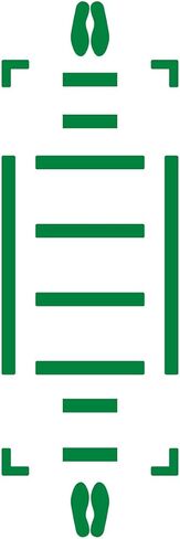 Slip-Gard Vinyl Crosswalk Kit, Solid Shapes, Green, Made in The USA, WFK35GN in Saudi Arabia