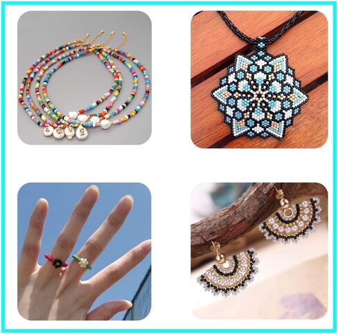 Size 8/0 Crafts Glass Seed Beads 3mm Pony Beads with Organizer Box for Jewelry Making (24 Assorted Multicolor Set, Total About 7440pcs) in Saudi Arabia