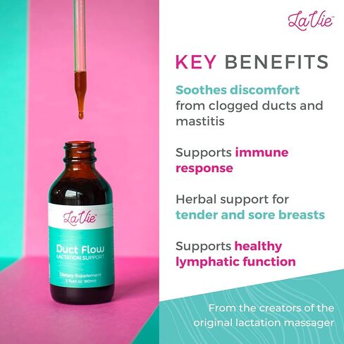 حزمة لافي، أسطوانة تدليك الرضاعة، صبغة 2 أونصة، وحمالة ضخ للرضاعة الطبيعية أو الرضاعة أو الضخ بدون استخدام اليدين، دعم أساسي للقنوات المسدودة، والتهاب الضرع، والاحتقان in Kuwait