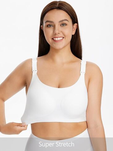 Angelhood Seamless Nursing Bra for Women Wire Free Full Coverage Nursing Bra T-Shirt Bra with Extra Extender in Saudi Arabia
