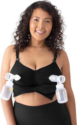 Kindred Bravely 2-Pack Hands Free Pumping Bra Bundle (Pink and Black, X-Large-Busty) in Saudi Arabia
