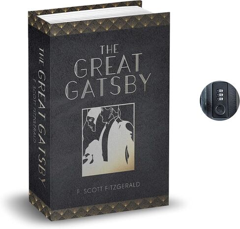 Diversion Book Safe by Funderstood, Safe Lock Box, Book Safe with Combo Lock, Portable Metal Safe Box, Book Safe, Secret Book Hidden Safe, 2.25" X 6.125" X 9.5" (Combo Lock, The Great Gatsby 1) in Saudi Arabia